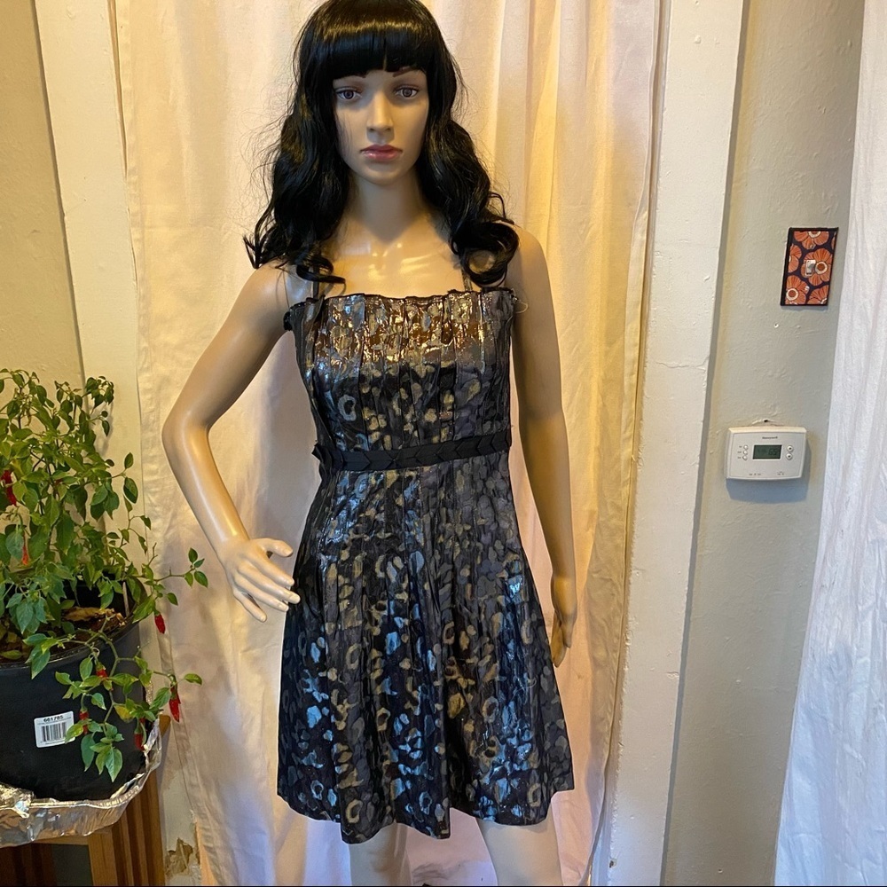 Tory Burch “Rennie”Gunmetal & Black Animal Print Dress - 4 - Picture 2 of 14